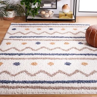 SAFAVIEH Calico Shag Rochel Boho 1.5-inch Thick Rug