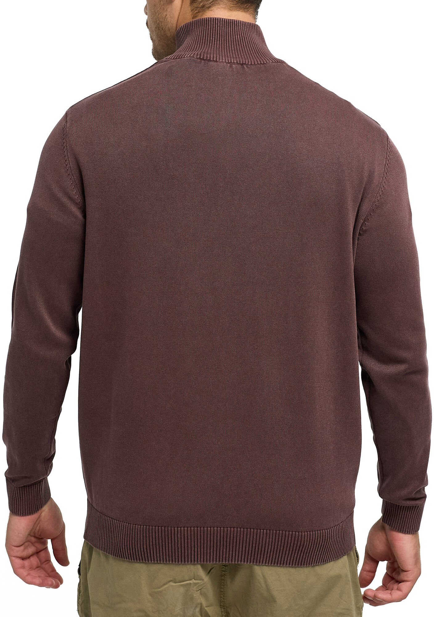 Troyer INDICODE "INArkmill ½ zip", Herren, Gr. M, braun (fudge), Strick, Obermaterial: 100% Baumwolle, unifarben, regular fit normal, ohne Ausschnitt, Bündchen, Pullover Troyer, Baumwolle, regular fit fudge M