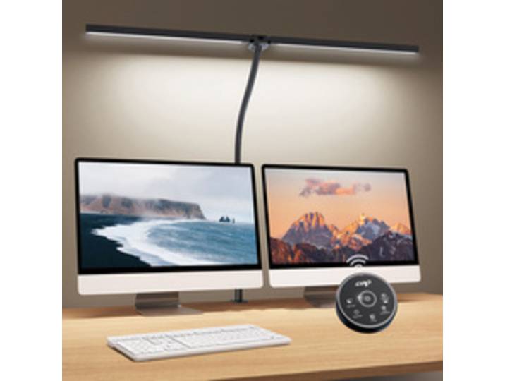 Lampe de bureau à LED ALBATROSS, pied de serrage, noir