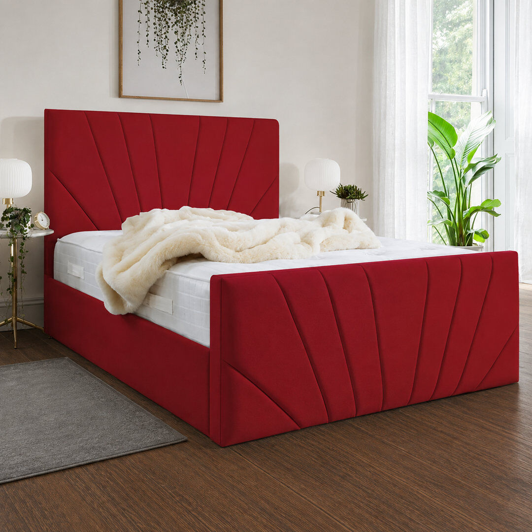 Brayden Studio Ebenezer Chappory Storage Bed Red Single (3')
