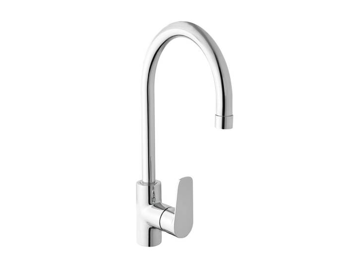 Project mitigeur monocommande col de cygne pour évier, avec bras pivotant, Chrome (SATBSPRO280)