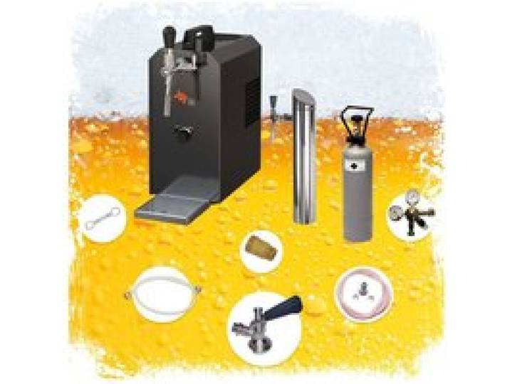 Kit Complet Sous-Comptoir Système de Tirage à Bière JET 30 Refroidisseur Sec 1 Voie 35 L/h Colonne Tower Tête Plate Adaptateur 5 L