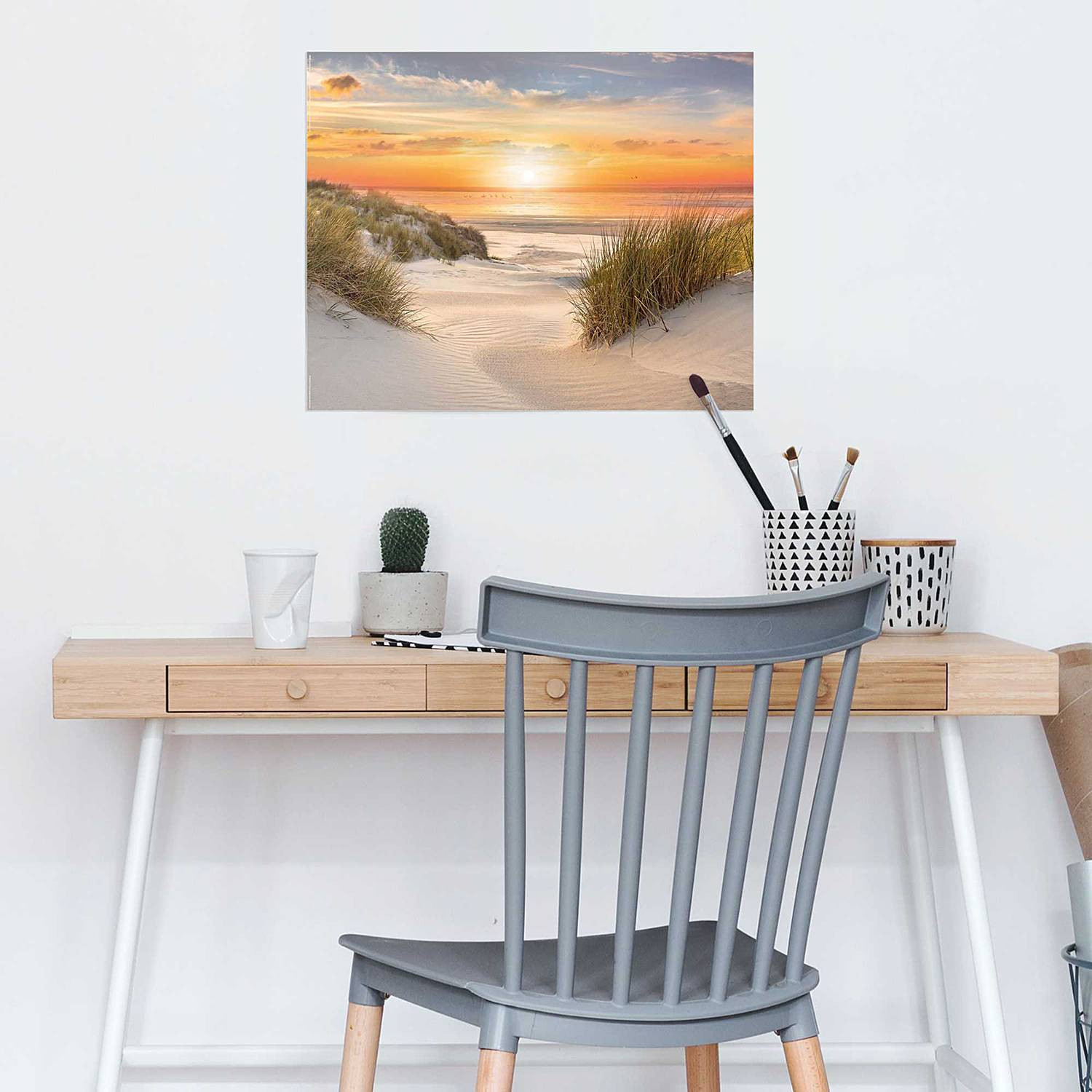home24 Poster Beautiful Dunes, Oranje, 40 x 50 cm
