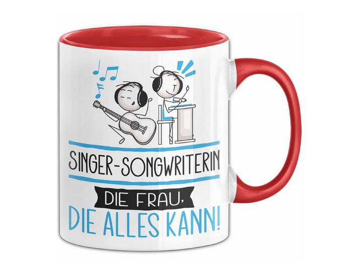 Trendation Tasse Singer-Songwriterin Geschenk Tasse Becher Die Frau Die Allen Kann Ge