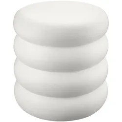 TecTake GmbH tectake Runder Beistelltisch Adina, in- und outdoor, Ø 45 x 46 cm - Keine Angabe creme