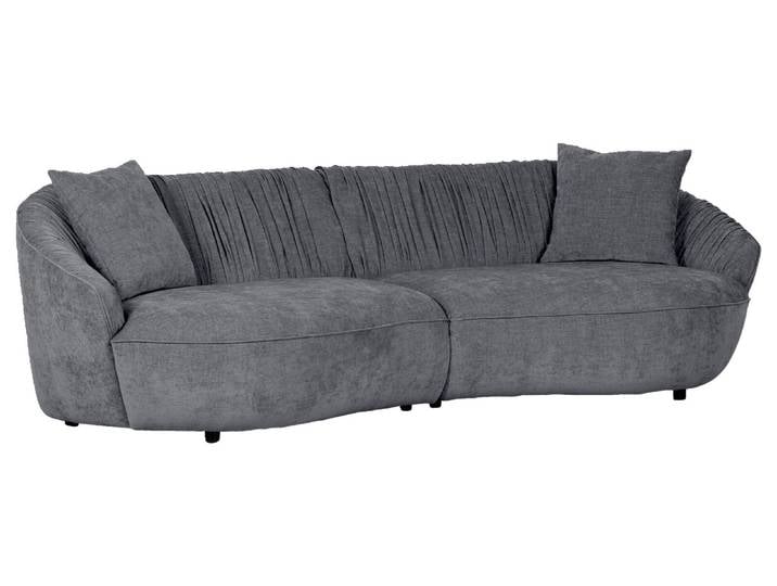 Landscape Big Sofa rund LAVELLO, grau, Stoff