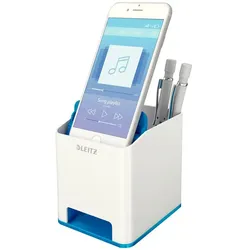LEITZ Stiftehalter WOW Duo Colour, perlweiß/blau