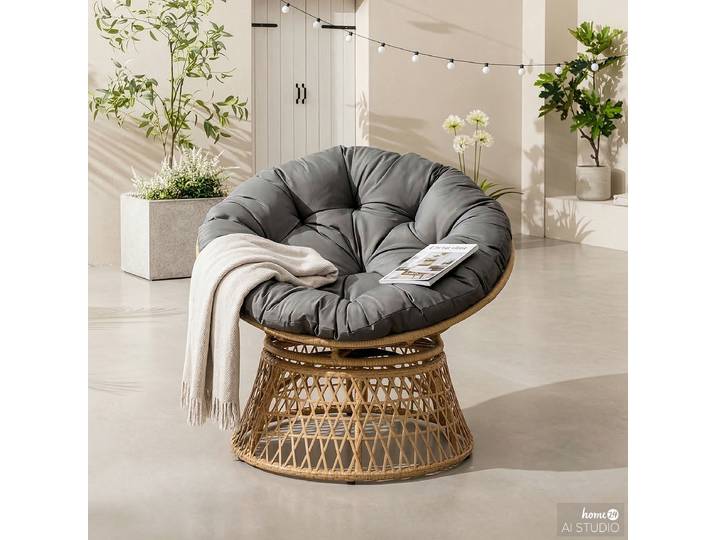 Gartensessel Dogger 78 x 85 x 89cm Grau