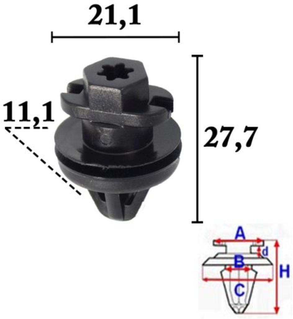 Polsterclip ROMIX ROM C70539