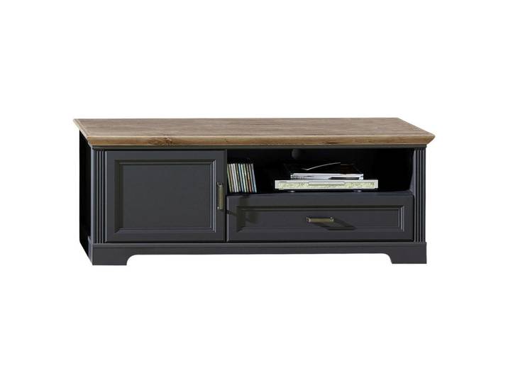Hom`in Tv-Element, Eiche Artisan, 1 Fächer, 1 Schublade(n) Schubladen, 143x54x51 cm, Kabeldurchlass, Wohnzimmer, TV Möbel, TV-Racks