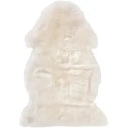 Natura Punto, Babylammfell, Echte Schaffelle im 2er-Set, flauschig und besonders weich, grau und elfenbein, 90 x 60 cm (90 x 60 cm)