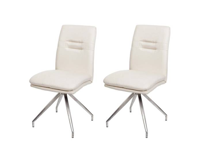 ESSZIMMERSTUHL Cremeweiß 2er-Set