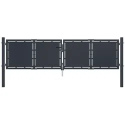 vidaXL Gartentor Stahl 300 x 75 cm Anthrazit