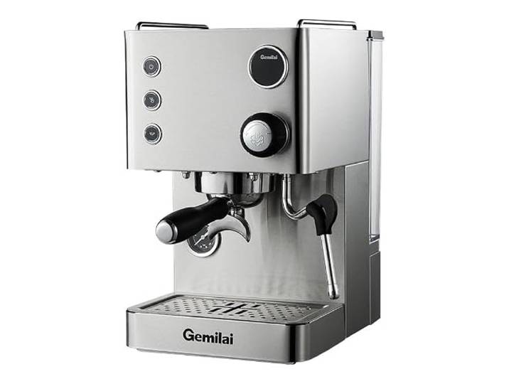 ROASTLY MUNICH G3007Z Siebträgermaschine, Silber – Double Boiler (550-ml-Brühboiler + Dampf-Thermoblock), PID, 58-mm-Siebträger, einstellbares OPV, 1,7-L-Tank