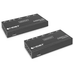 DIGITUS 4K HDBaseT Extender Set, 70 m PoC, RS232, IR, schwarz