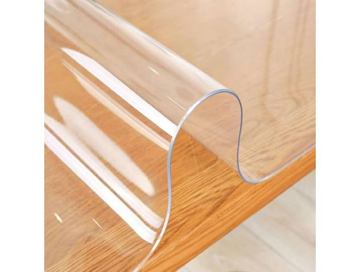 Eiauiuo Transparente PVC-Tischfolie Klarer Tischschutz Für Esstisch Wasserabweisende Oberfläche, Glatte Haptik, Schutz Für Möbel, Geeignet Für Büro Und Esszimmer(Transparent 2mm,70*140cm)