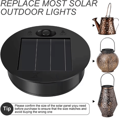 Inspire Curations 30 LED Solar Lantern Replacement Lid Waterproof Solar Panel Light Top warm White 8pcs