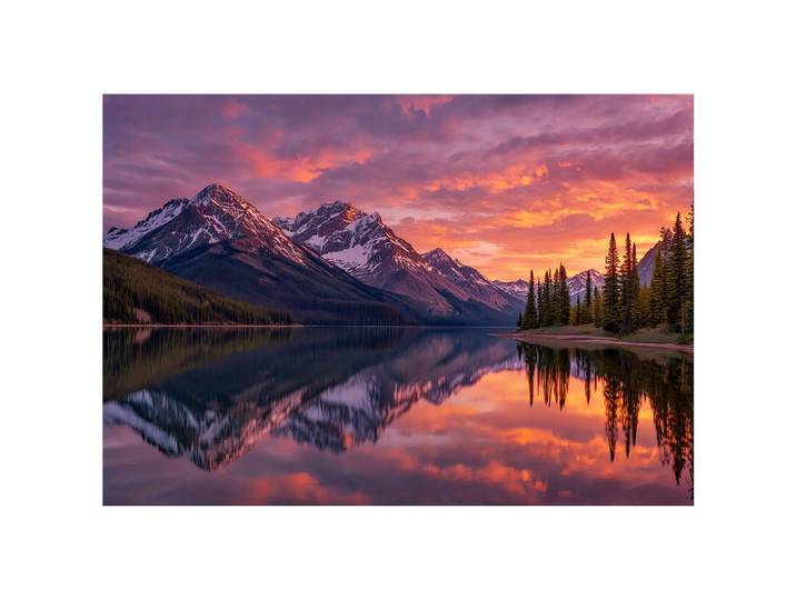 FOTOTAPETE Wald Landschaft Lila 200x140 cm