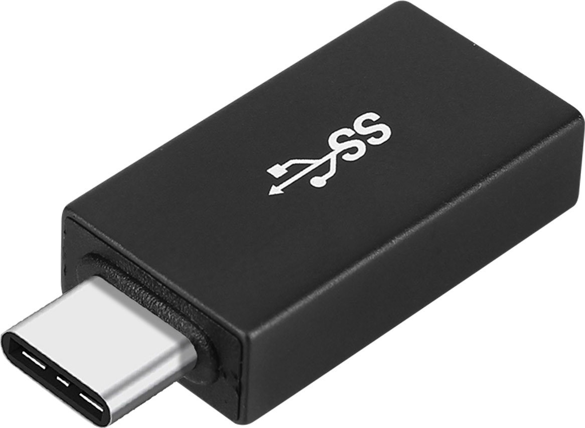 Avizar ultracompacte USB-A naar USB-C adapter, grijs