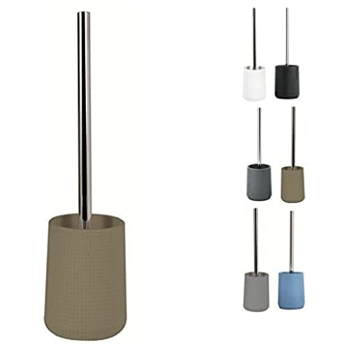 MSV Badkamerserie Norden Toiletborstel met houder, beige, vrijstaand