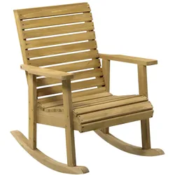 Outsunny - Schaukelstuhl - 64L x 86B x 85H cm - braun