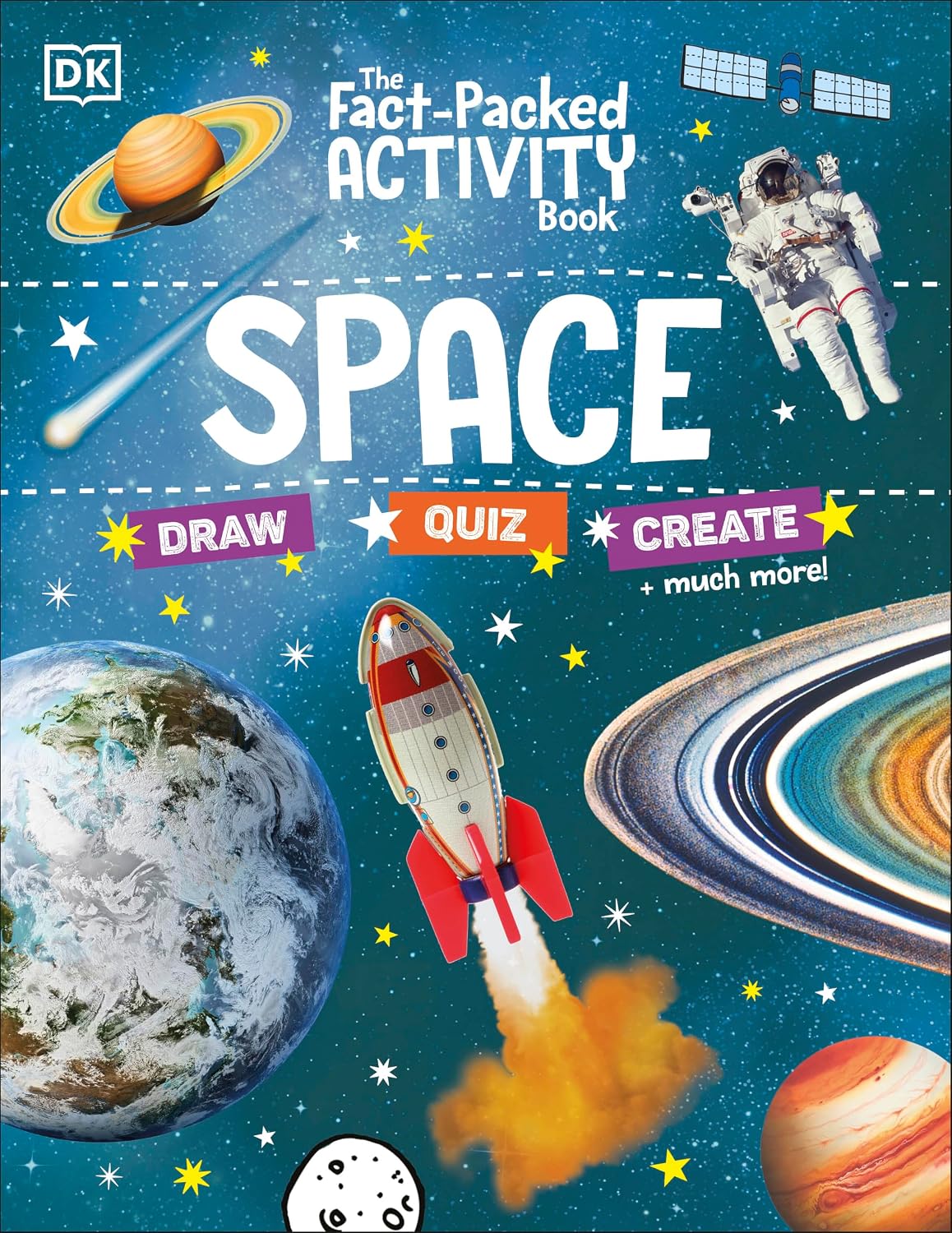 DK Children The Fact-Packed Activity Book: Space by DK - Paperback - Ages 5-9 - 50+ Activities, Puzzles & Quizzes -