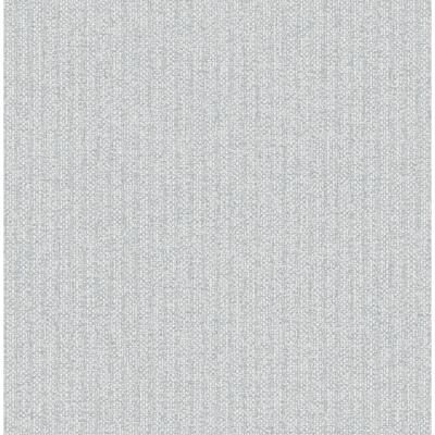 A-Street Prints Lawndale Blue Textured Pinstripe Wallpaper