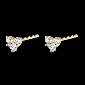 Edenly Ohrstecker Kostbares Geheimnis - Mini Lovely - Gelbgold, 18 Karat, mit D