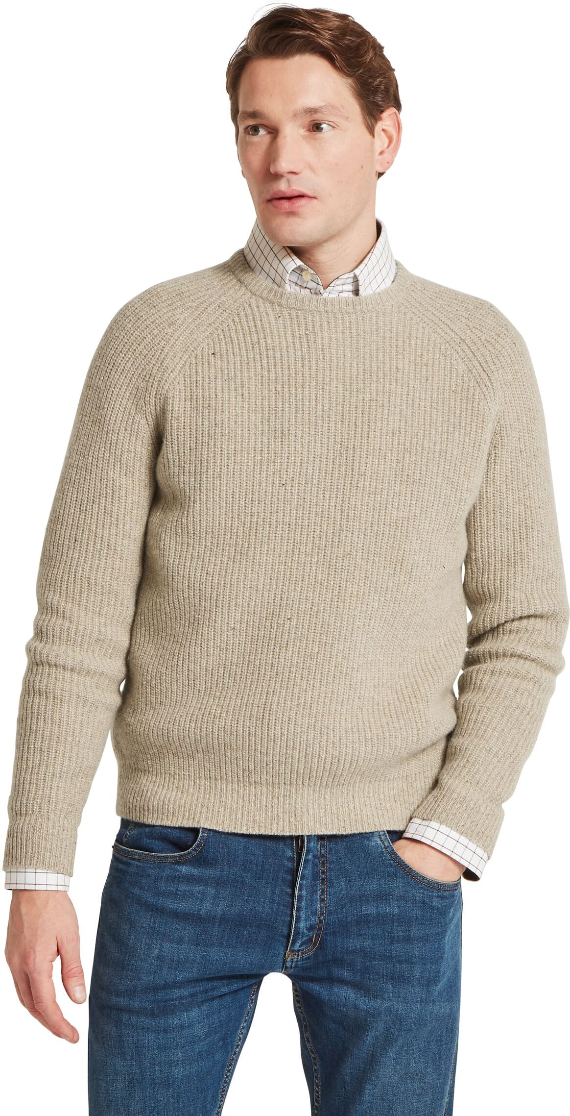 Schöffel Country Balmaha Crew Neck Jumper - Cream - Size M - Men