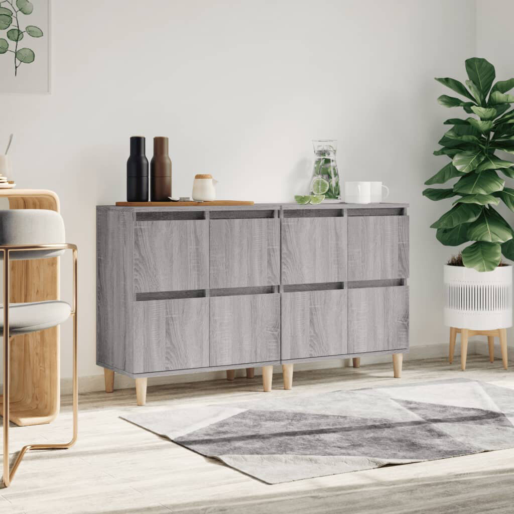 Norden Home Dave 60cm Sideboard Grey Sonoma 70cm H X 60cm W X 60cm D