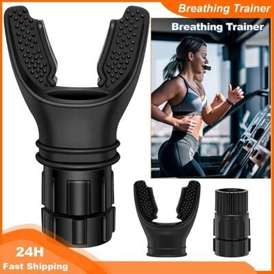 Inspire Essentials Adjustable Breathing Trainer Lung Capacity Exerciser Device white