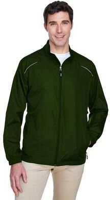 CORE365 88183 Men's Techno Lite Motivate Unlined Lightweight Jacket in Forest Green size Large