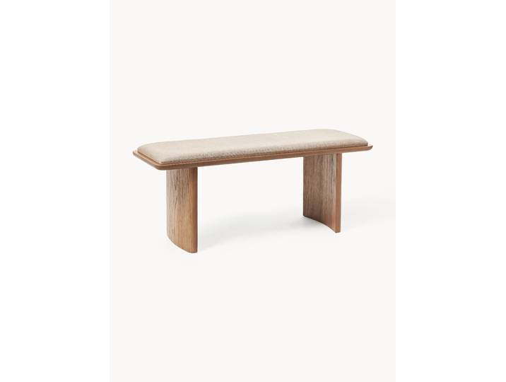 Banc en chêne avec assise rembourrée Chandler