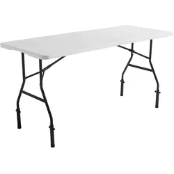 Oviala Business Rekkem HDPE-Klapptisch mit Aufsätzen 180 x 75 x 74cm Weiß
