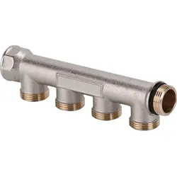 Verteiler 4-Fach DN 20 (3/4'') x Eurokonus, Messing vernickelt