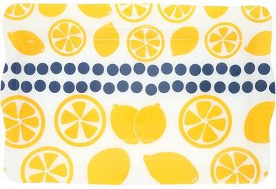"Pavilion Lemons Glass Serving Tray - 16.75"" x 11"""