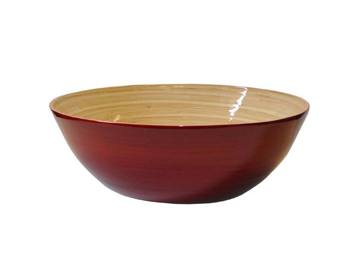 albert l. (punkt) Schüssel Bambus-Schüssel rot 40x14cm, Bambus, (Schüsseln)