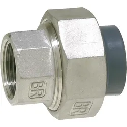 PVC-U Klebefitting Rohrverschraubung PVC-U/V2A (Ausführung: 32 mm x DN 25 (1''))