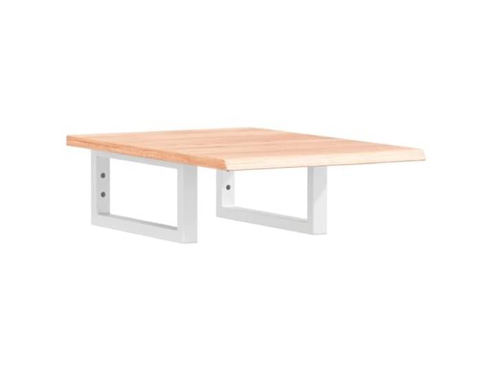 WEMYUFURN Waschtischplatte mit Stahlhalterung und Massivholz Eiche Wandbefestigung,Schweberegal,platzsparend,Stahlhalterungen,Eichenholz-Platte,Badezimmer,Waschtisch,Ablage
