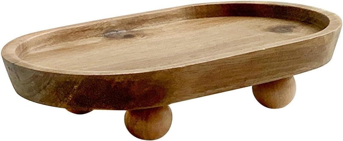 Houten Plateau Display Riser Decoratie in Houtkleur, B: 13 cm, D: 4 cm