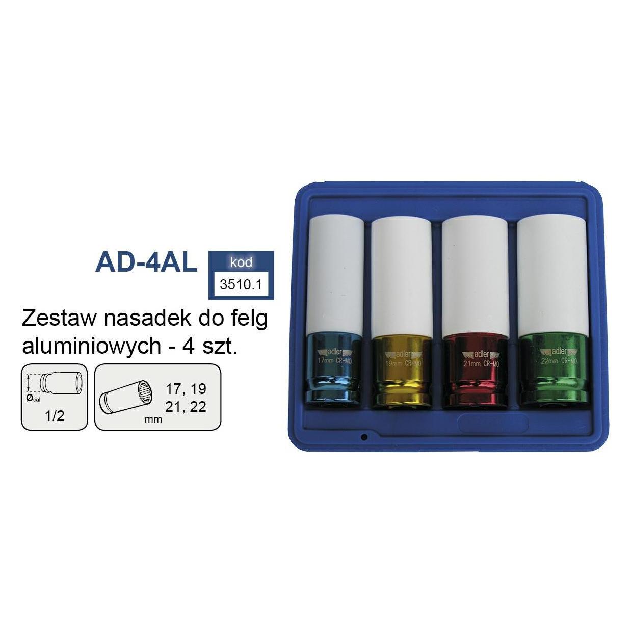 Adler Impact Caps für Felgen 4 PCs. Ad-4al (35615096)
