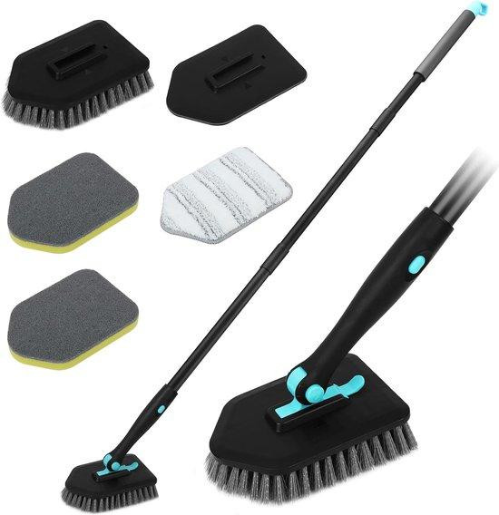 Unyqoos Schrubber Badkamer 3-in-1 Reinigingsborstel - Zwart