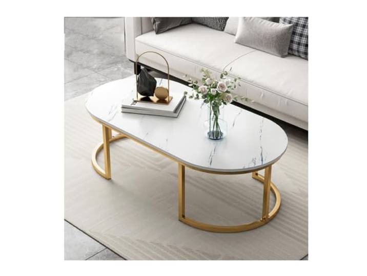 ksjdieunf Couchtisch Couchtisch, Tisch, Wohnzimmer, Zuhause, kleine Wohnung, modern, einfach, doppelschichtig, Kleiner, Mini Tische for Wohnzimmer(B-100cm)