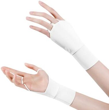 Multisell Products Hub Women Ice Silk Golf Gloves, Elastic Half Finger, UV Protector, Cool Breathable Open Finger Sunscreen Glove white
