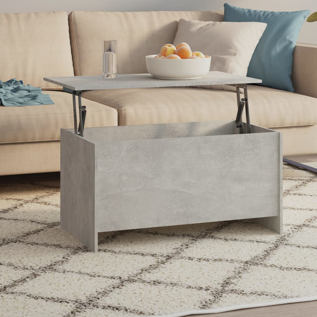 Latitude Run Hydia Lift Top Sled Coffee Table with Storage Light Grey 52.5cm H x 102cm L x 55.5cm W