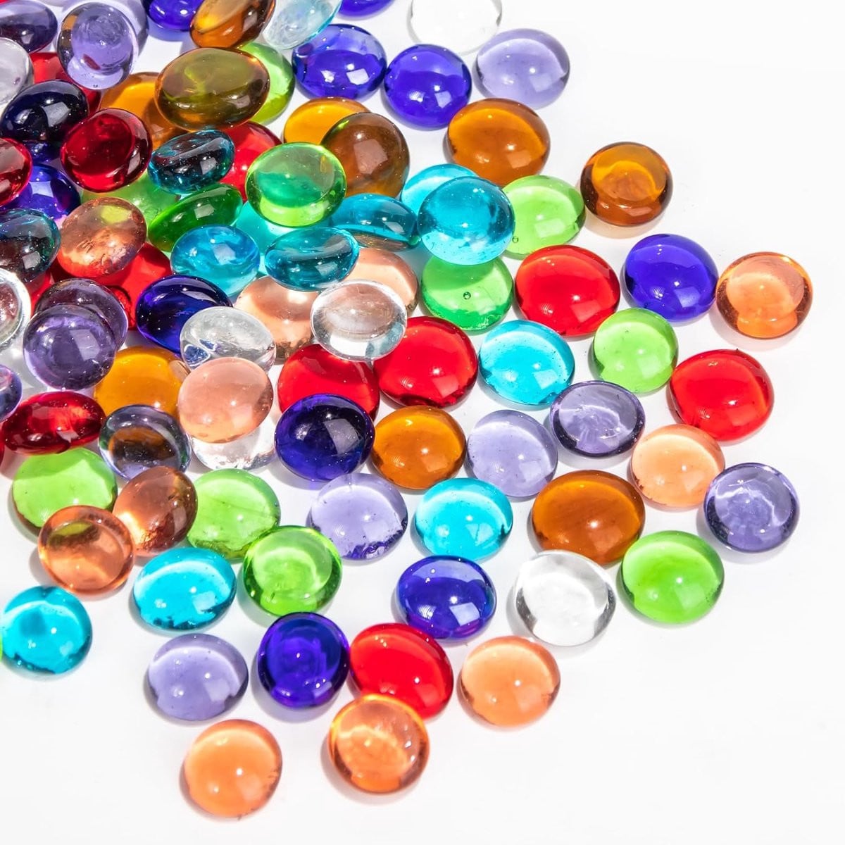 Set van 100 Transparante Multicolore Glazen Edelstenen voor Decoratie