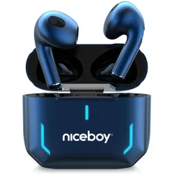 Niceboy HIVE SpacePods (6.50 h, Kabellos), Kopfhörer, Blau