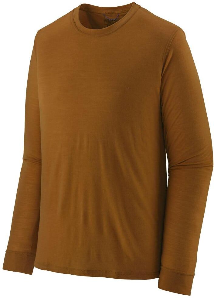 Patagonia  - Cap Cool Merino LS Blend Wolf Brown - S - Tee-shirt de rando