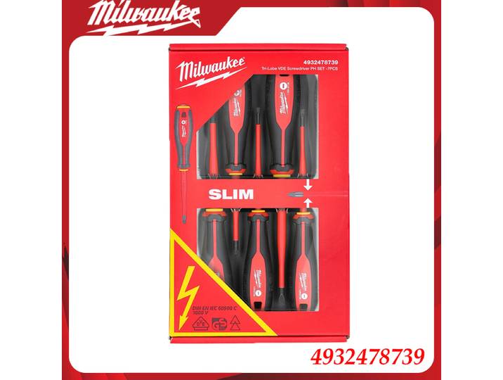 Jeu de tournevis isolés Milwaukee 4932478739, certifiés VDE, pour électriciens et travaux électriques