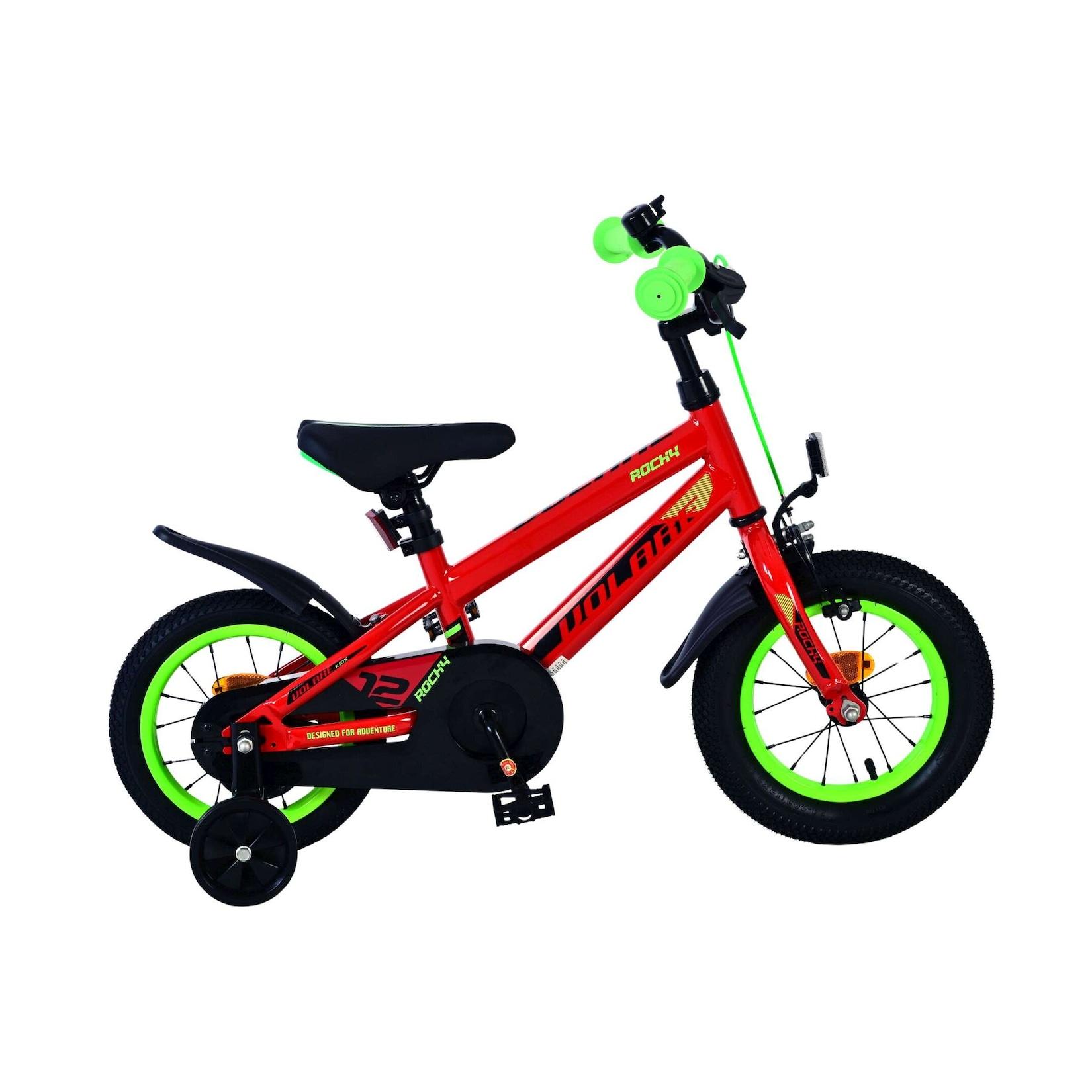Volare Kinderfahrrad Rocky für Jungen 12 Zoll Kinderrad in Rot
